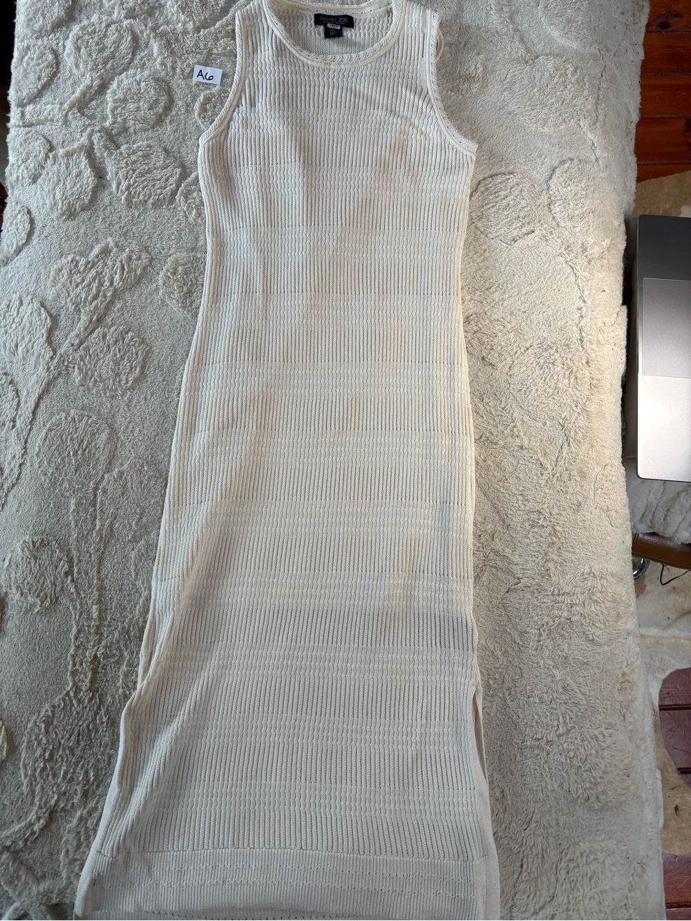 Rachel Zoe Cream Ribbed Tank Maxi Dress